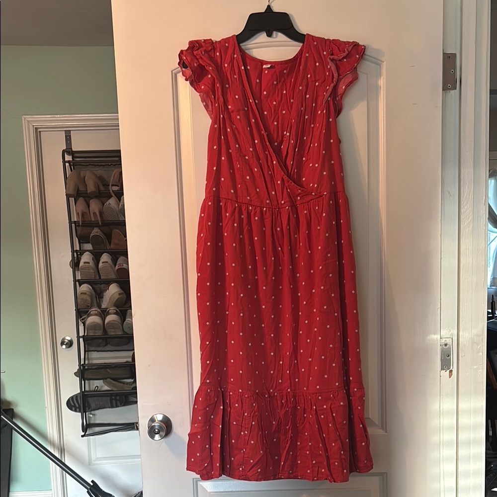 Red Polka Dot Women's Dress
